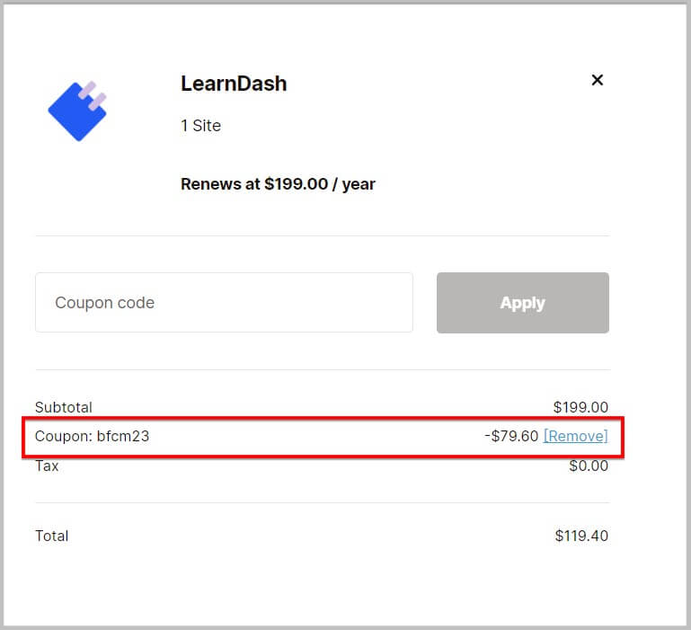 LearnDash Black Friday Sale 2025- 40% Discount 7 LearnDash Black Friday 2023 coupon code