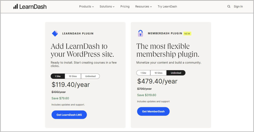 LearnDash Black Friday Sale 2025- 40% Discount 4 LearnDash Black Friday 2023 pricing page