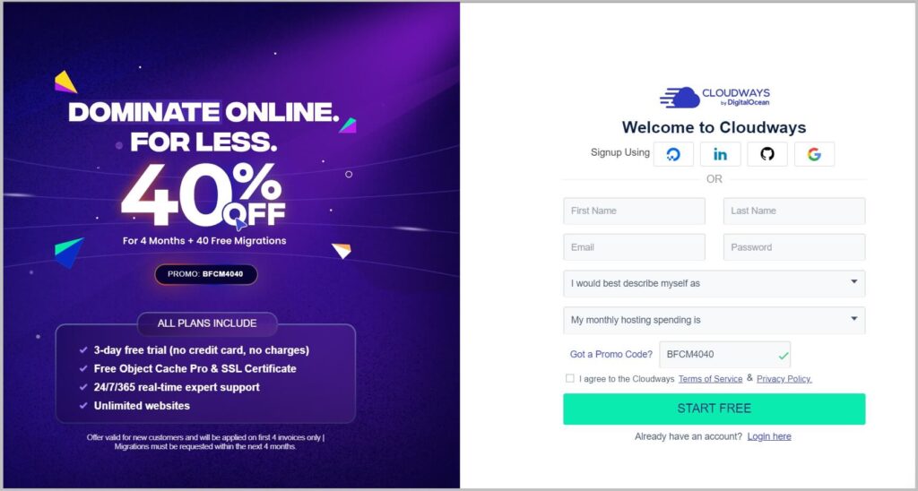 Sign up to claim Cloudways Black Friday Sale 2023