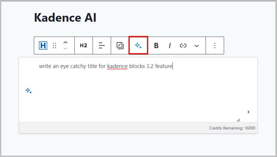 Add prompt for AI in Kadence Blocks 3.2