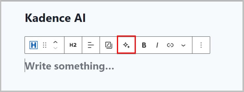 AI option in Advanced Text block after Kadence Blocks 3.2 update