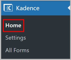 New Home option in Kadence Blocks 3.2