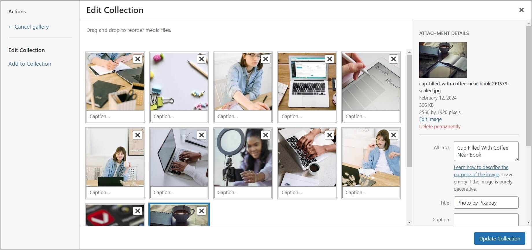 How to EDIT Image Collection in Kadence AI 17 Edit Kadence AI image collection using Media Library