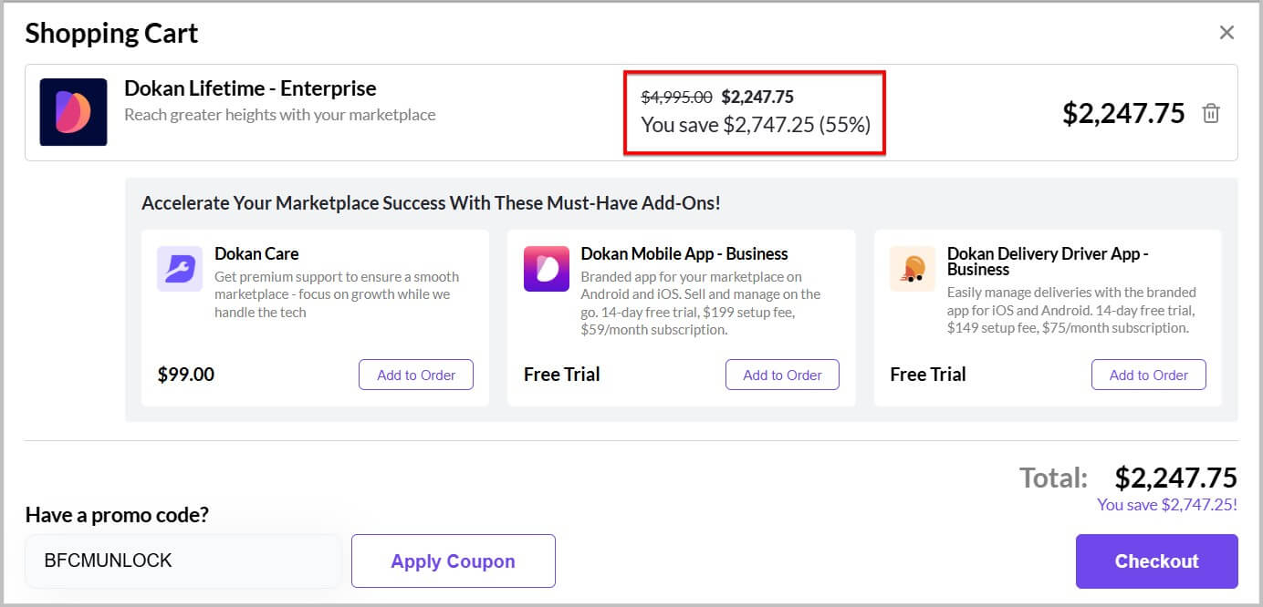 Buy Dokan Multivendor on Black Friday discount
