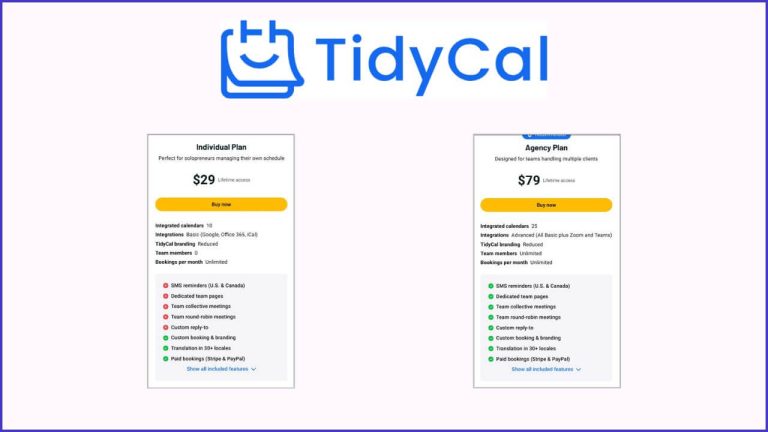 TidyCal Lifetime Deal 2025