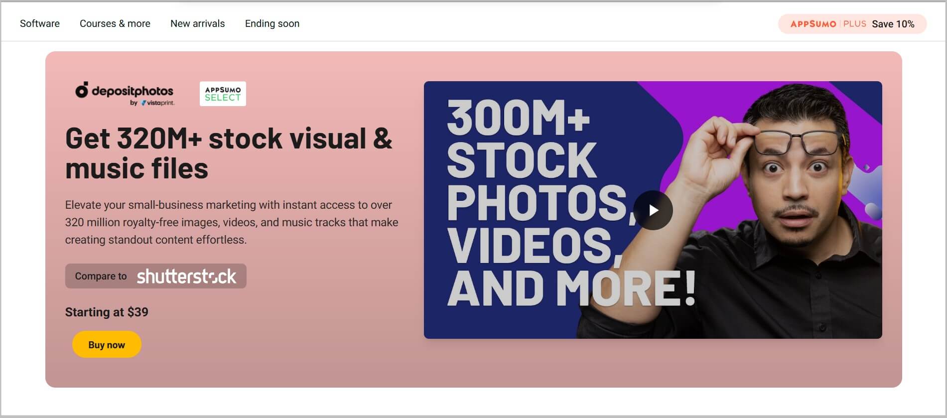 DepositPhotos Lifetime Deal 2025- 87% Discount 3 Depositphotos landing page on Appsumo