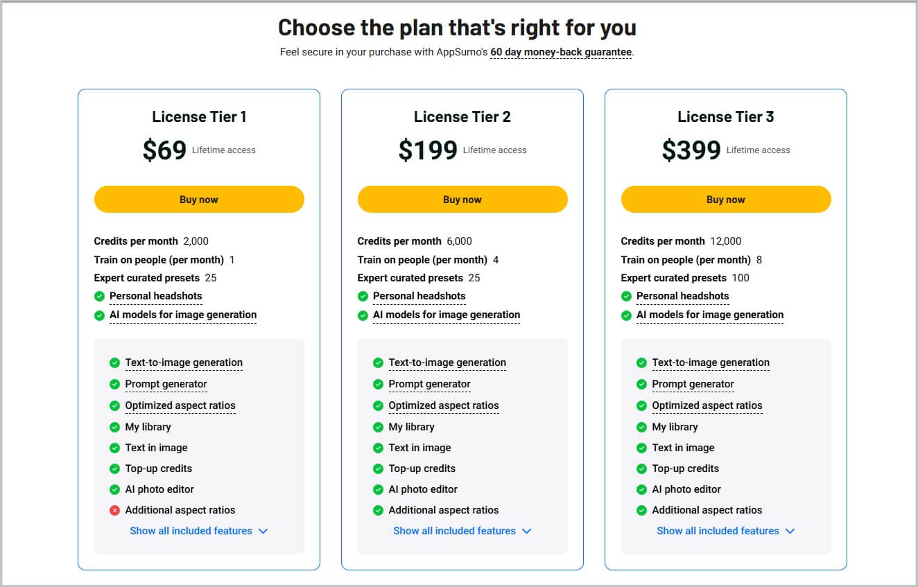 PhotoGPT AI lifetime pricing and plans