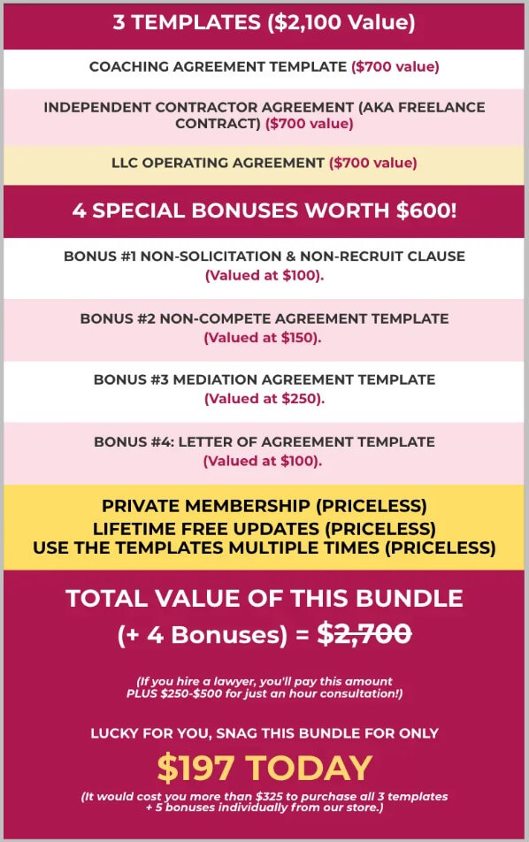 Legal Bundle for Coaches by Amira Law