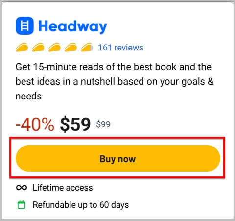 Select Headway lifetime plans