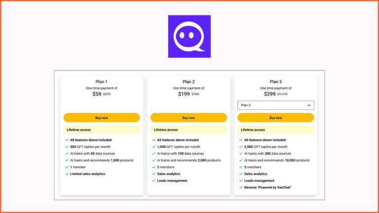 VanChat Lifetime Deal 2026- 85% Discount