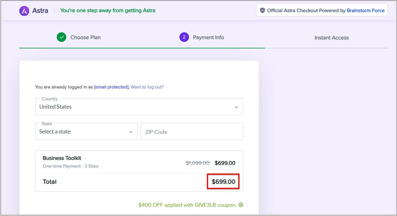 Buy the Astra lifetime subscription on discount