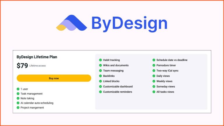 ByDesign Lifetime Deal 2026- 68% Discount