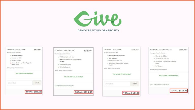 GiveWP Discount Code 2026- 15% OFF [Coupon Code]