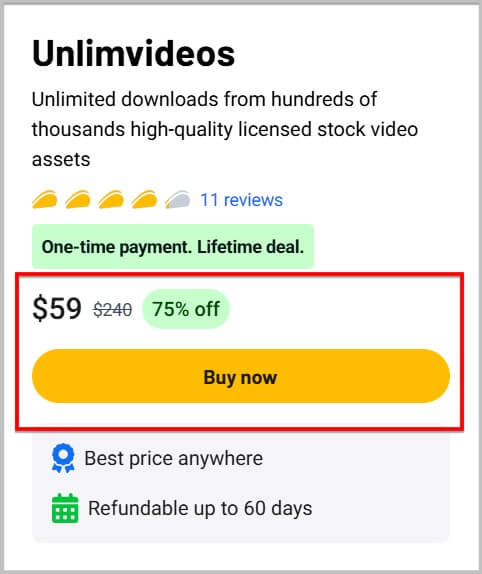 Unlimvideos Lifetime Deal 2026- 75% Discount 4 Select Unlimvideos lifetime plan