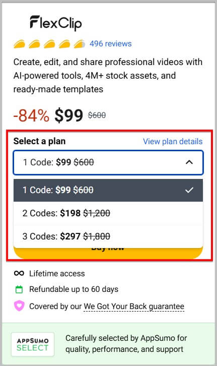 FlexClip Lifetime Deal 2026- 84% Discount 4 Choose FlexClip lifetime plan