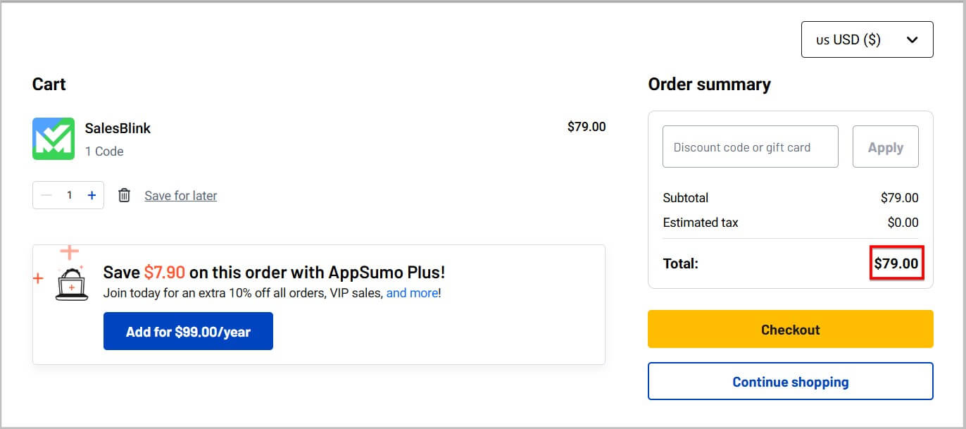 Claim SalesBlink lifetime deal