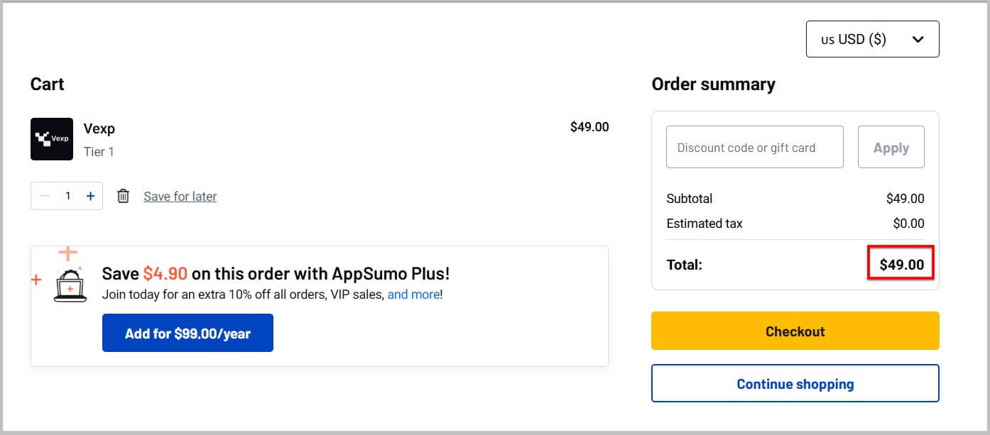 Claim Vexp lifetime deal via Appsumo