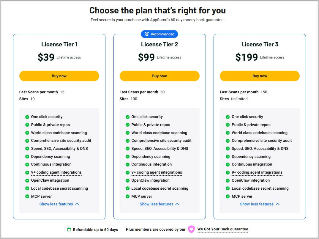Rafter lifetime pricing and plans