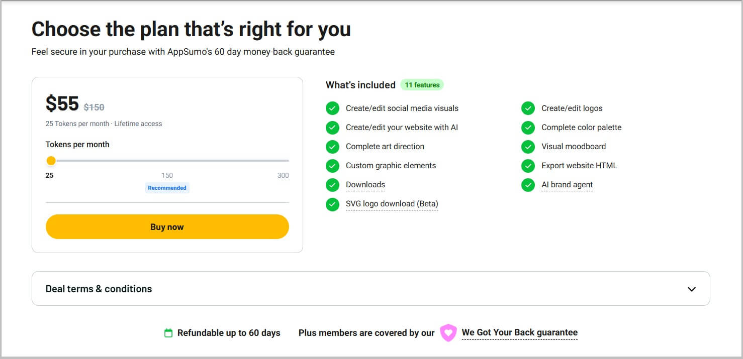 Brandolia lifetime pricing and plans