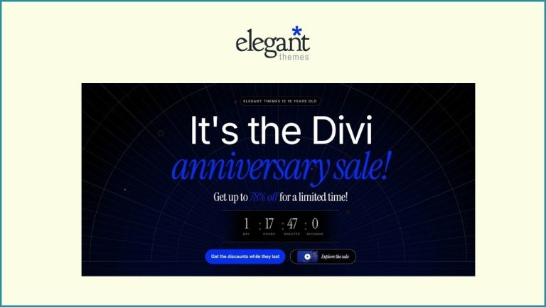 Divi Anniversary Sale 2026- 80% Discount